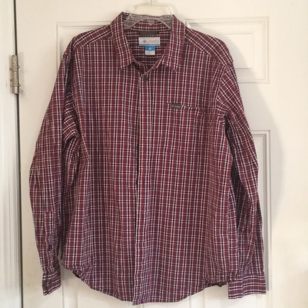 Columbia Long Sleeve Button Down Plaid Shirt XL